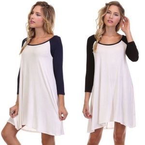 3/4 Sleeve Baseball Short Bodycon Dress